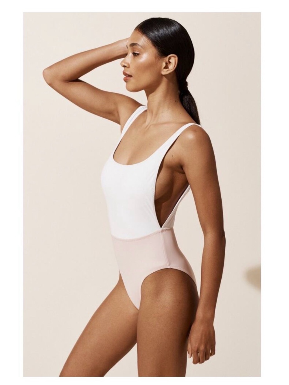 NWOT high leg minimalist one piece swimsuit